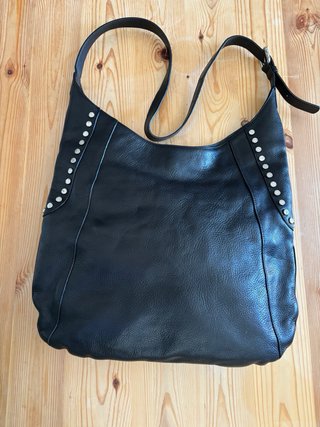Bolso Hombro Cuero Negro Kate Moss by Zara