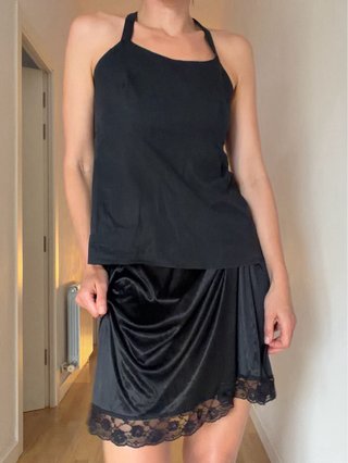 Top New Look Negro Espalda Abierta