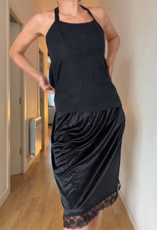 Top New Look Negro Espalda Abierta