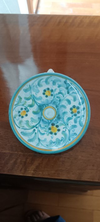 Piattino Ceramica Caltagirone Decorato