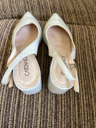 Zapatos Catchalot tacón gris claro talla 40