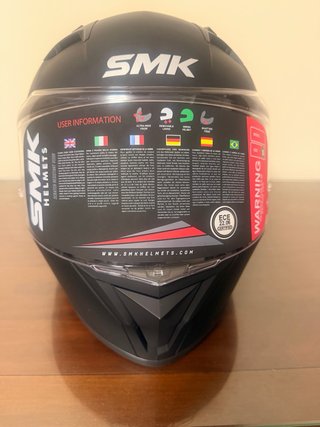 Casco SMK Stellar Negro Mate Talla S Nuevo