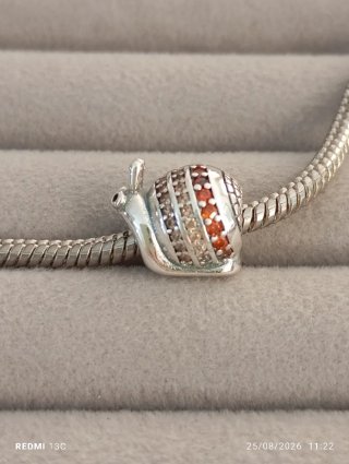 Charm caracol nuevo plata