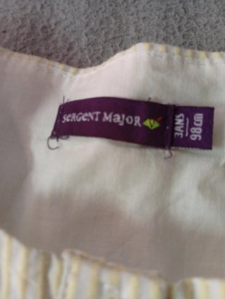 Vestido niña 3 años amarillo y blanco a rayas