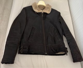 Abrigo de piel marrón talla S