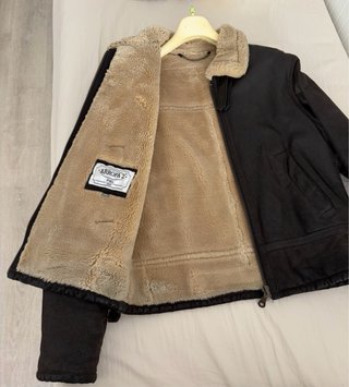 Abrigo de piel marrón talla S