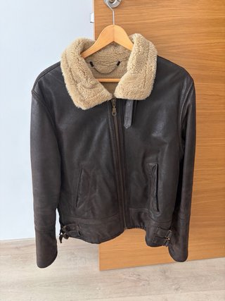 Abrigo de piel marrón talla S