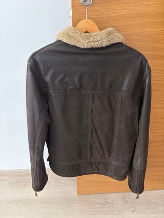Abrigo de piel marrón talla S