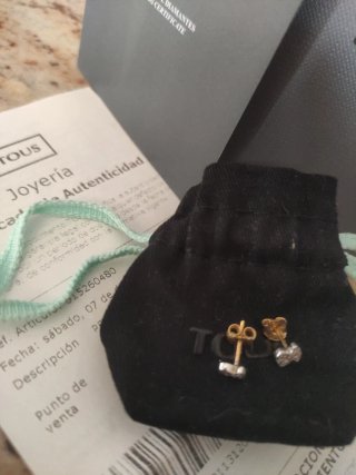 Pendientes Tous Puppies Oro y Diamantes