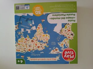 Puzzle Mapa del Mundo con Animales 50 Piezas