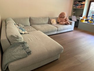 Sofá modular gris claro