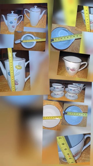 29 pezzi di stoviglie vintage Porzelanit