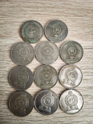 Lote 11 monedas 1 Rupia Sri Lanka