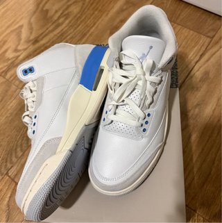 Air Jordan 3 Blanco y Azul