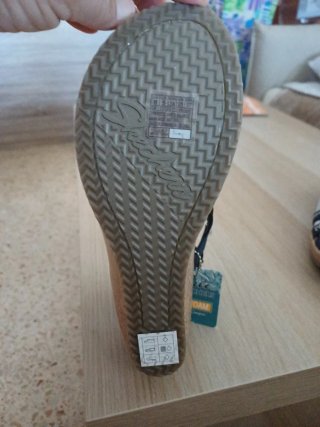 Sandalias Skechers Mujer Azul y Dorado