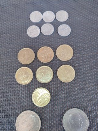 Lote de monedas antiguas de pesetas