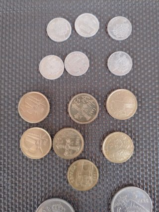 Lote de monedas antiguas de pesetas