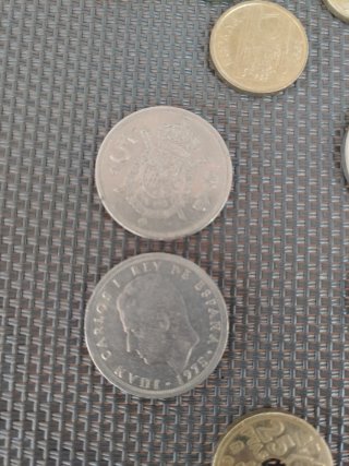 Lote de monedas antiguas de pesetas