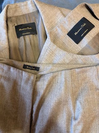 Traje Massimo Dutti 3 piezas gris