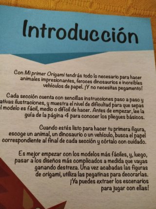 Mi primer Origami: Libro infantil