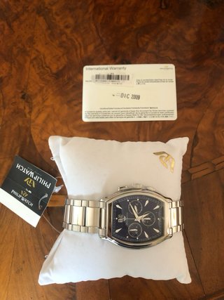 Philip Watch Cronografo Blu Argento