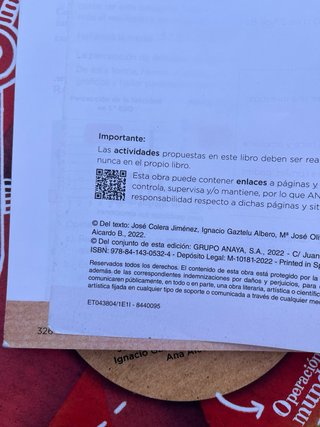 Libro Matemáticas 3 ESO, operación mundo - anaya