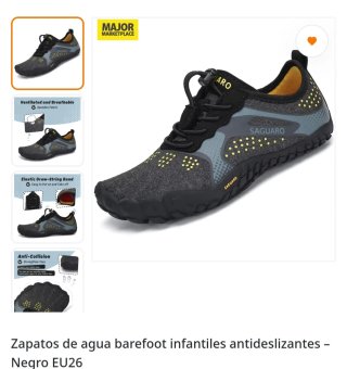 Zapatos de agua Saguaro barefoot varios modelos
