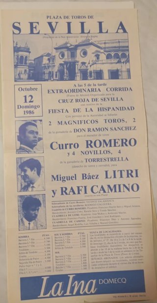 CARTELES CURRO ROMERO  44X20 PRECIO LOTE