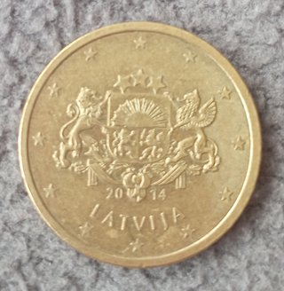Moneda 0.50€ Letonia 2014