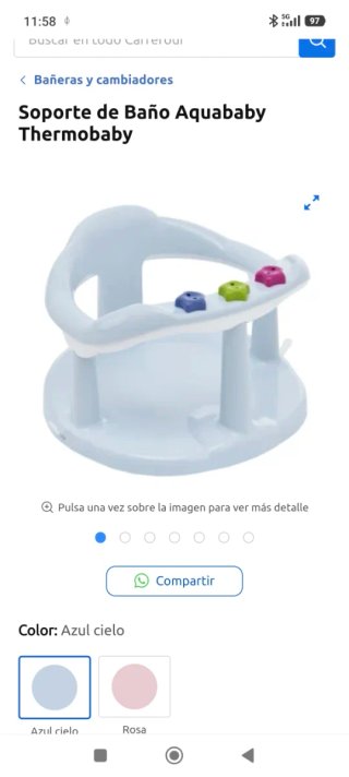 Asiento de ducha para bebé
