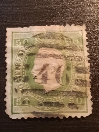 3 Sellos Portugal 1870-76 Luis I (10, 25, 50 R)