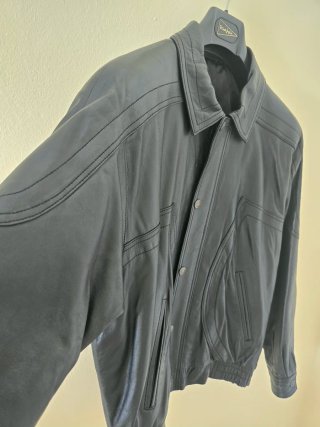 Cazadora Piel Vintage bomber