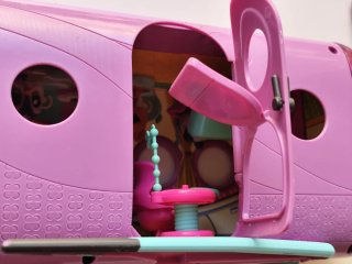 Avión Polly Pocket Vintage Lila y Turquesa