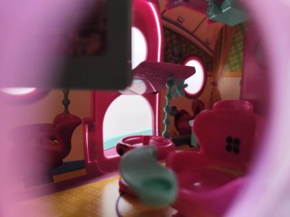 Avión Polly Pocket Vintage Lila y Turquesa