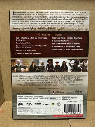 DVD Piratas del Caribe: El Fin del Mundo