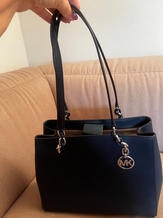 Borsa Michael Kors blu e argento. Autentica