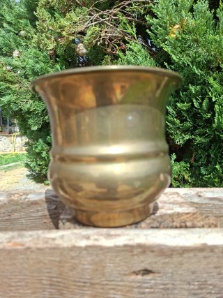 Vaso in ottone anni '70