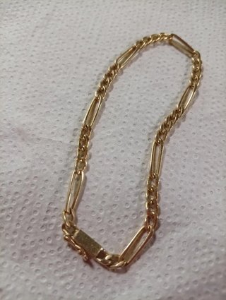 !OCASIÓN! Pulsera Figaro Oro 18k Maciza