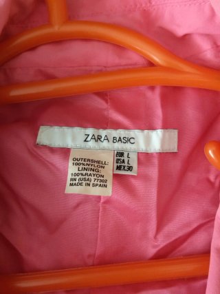Gabardina Zara Mujer Fucsia Talla L