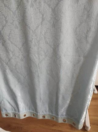 Cortinas azules de tela