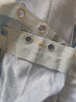 Cortinas azules de tela