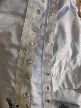 Cortinas azules de tela