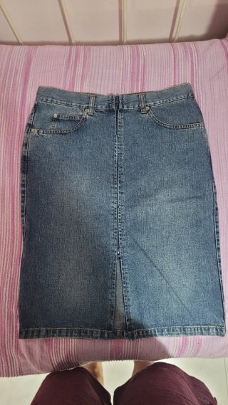 Gonna Benetton Denim Cerniera Tg 46