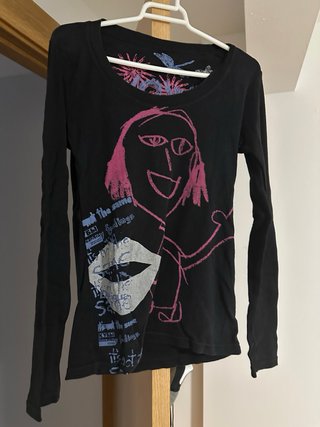 Jersey Desigual Negro y Rosa Mujer