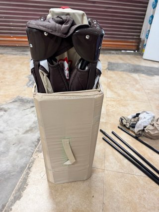 Cuna de viaje Asalvo marrón y beige