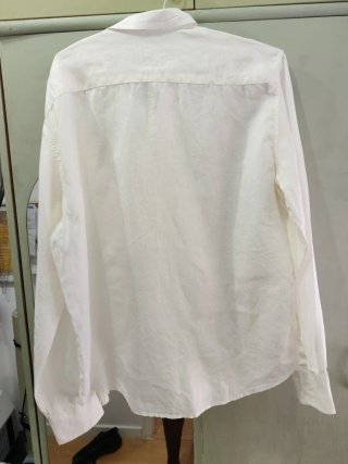 Camisa Lino Adolfo Dominguez Blanca Manga Larga