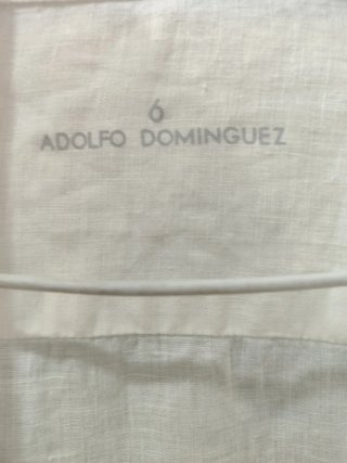 Camisa Lino Adolfo Dominguez Blanca Manga Larga