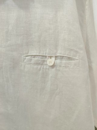 Camisa Lino Adolfo Dominguez Blanca Manga Larga