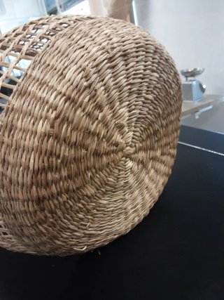Cesto alargado de mimbre 62 cm largo x 35 diametro