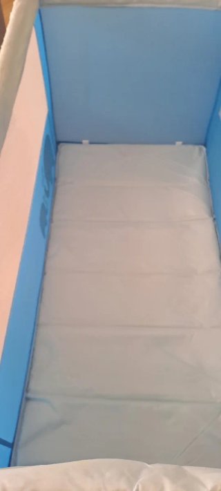 Cuna de viaje ASALVO azul con elefantes